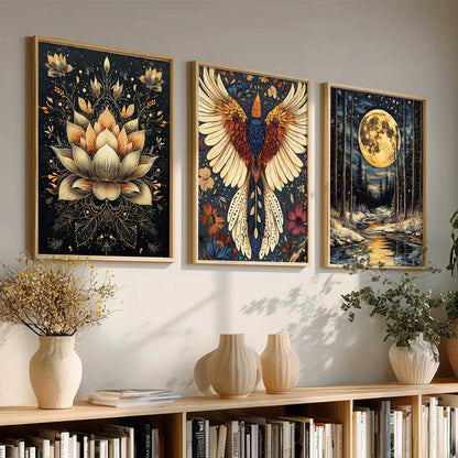 Traditional   Wall Art  Paintings for Living Room - Wall Poster With frames