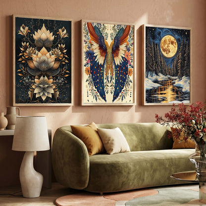 Traditional   Wall  Art Paintings for Living Room - Wall Poster With frames