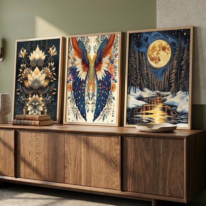 Traditional   Wall  Art Paintings for Living Room - Wall Poster With frames