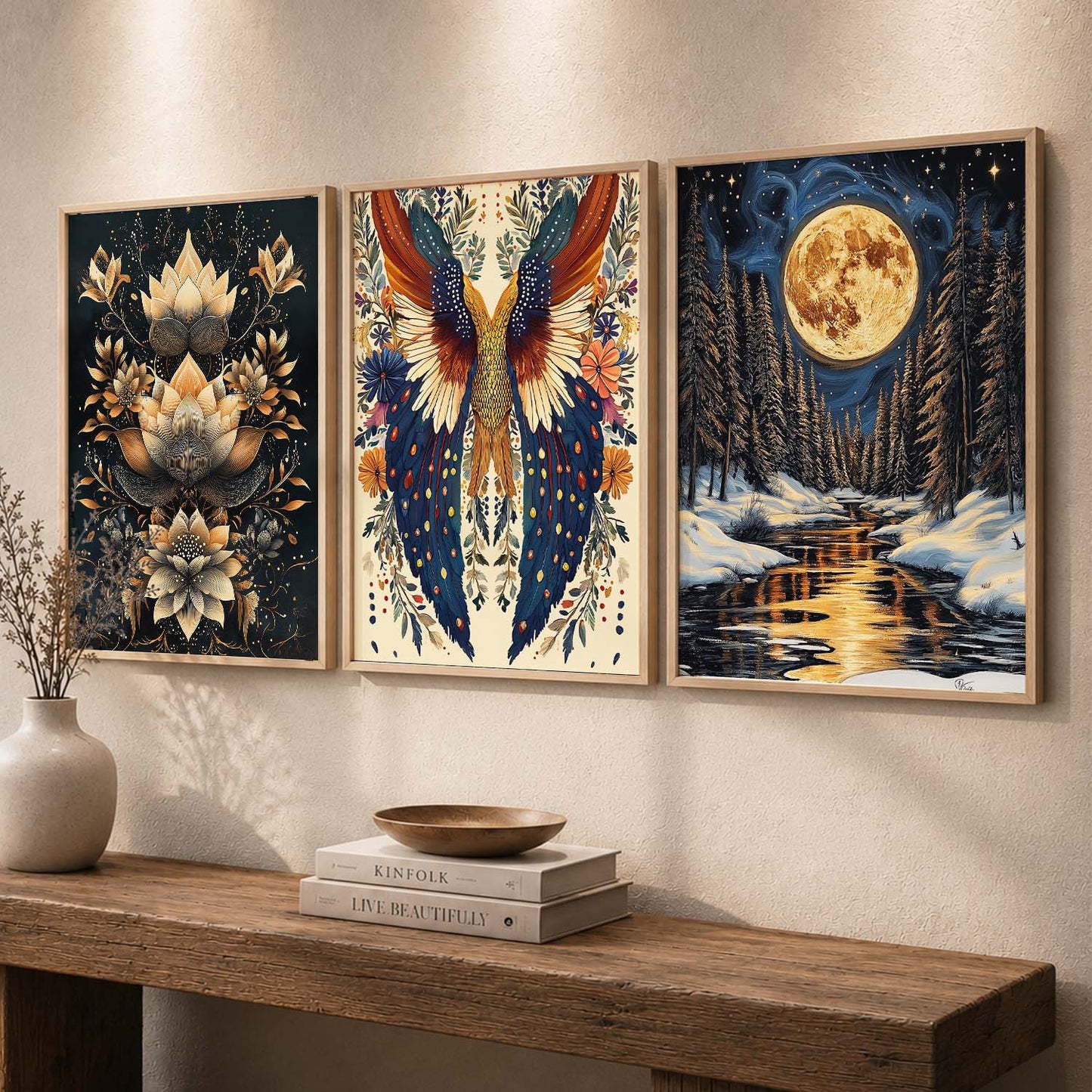 Traditional   Wall  Art Paintings for Living Room - Wall Poster With frames