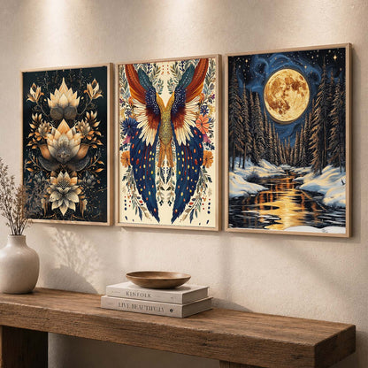 Traditional   Wall  Art Paintings for Living Room - Wall Poster With frames