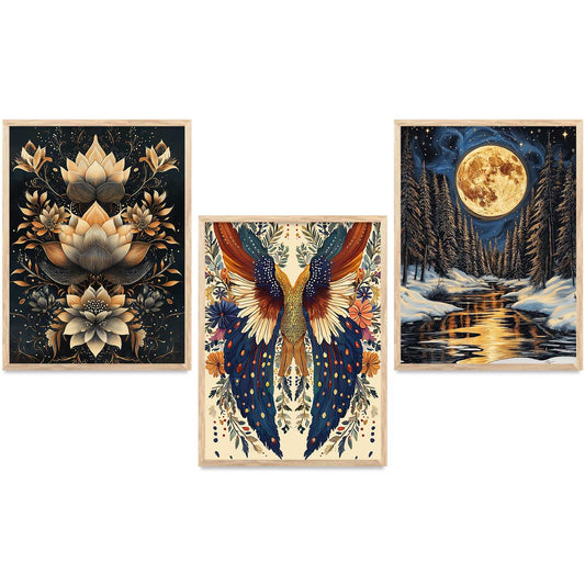 Traditional   Wall  Art Paintings for Living Room - Wall Poster With frames