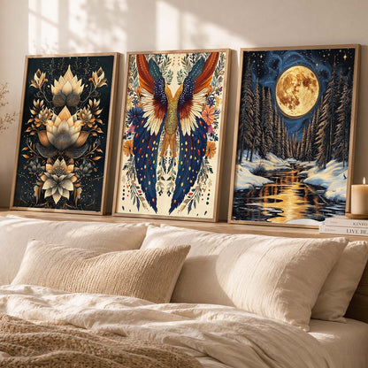 Traditional   Wall  Art Paintings for Living Room - Wall Poster With frames