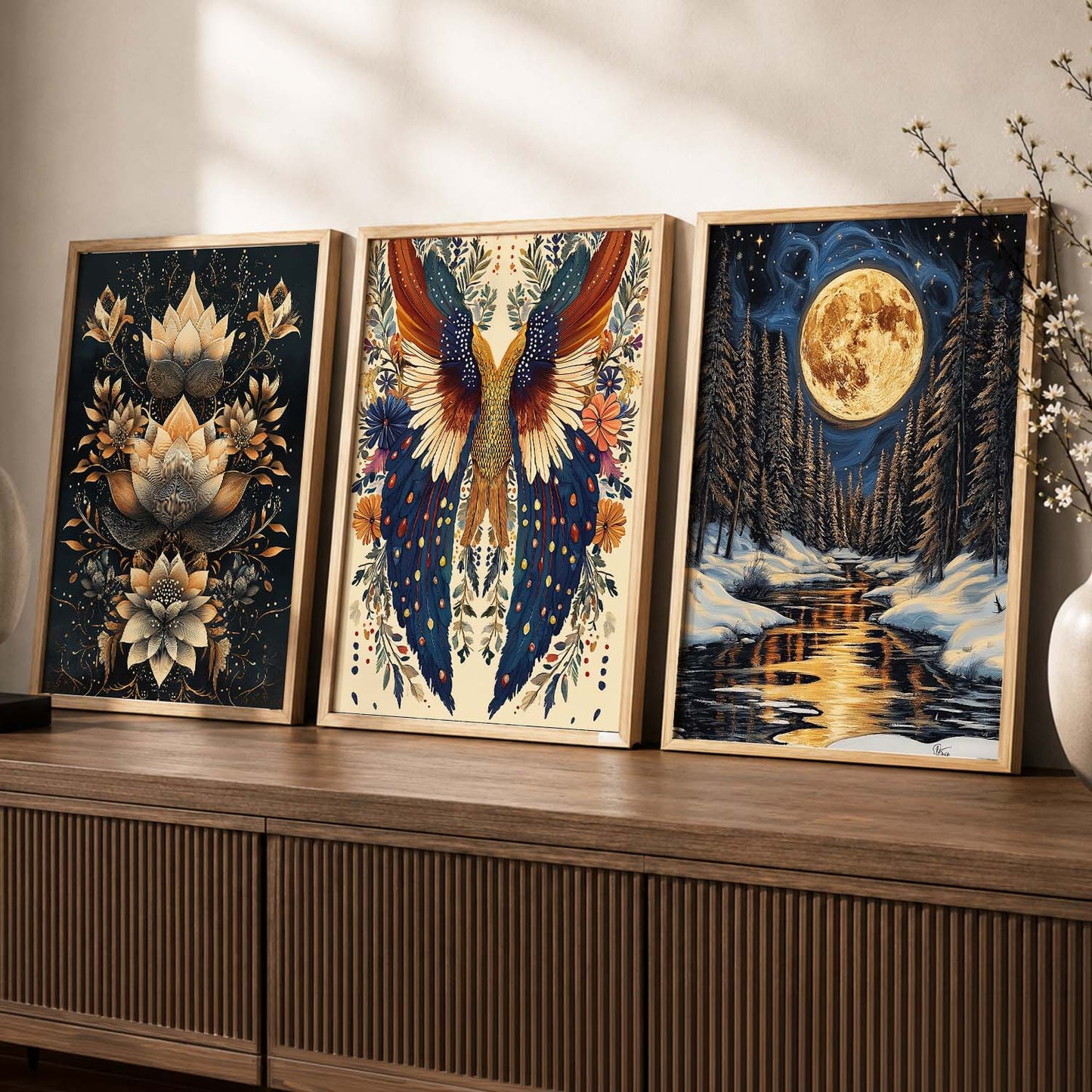 Traditional   Wall  Art Paintings for Living Room - Wall Poster With frames
