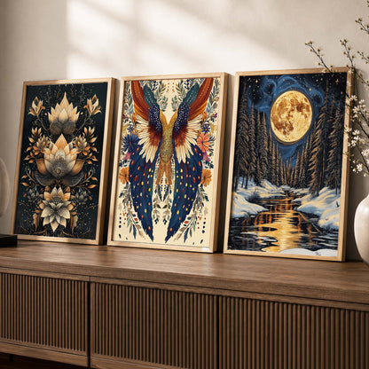 Traditional   Wall  Art Paintings for Living Room - Wall Poster With frames