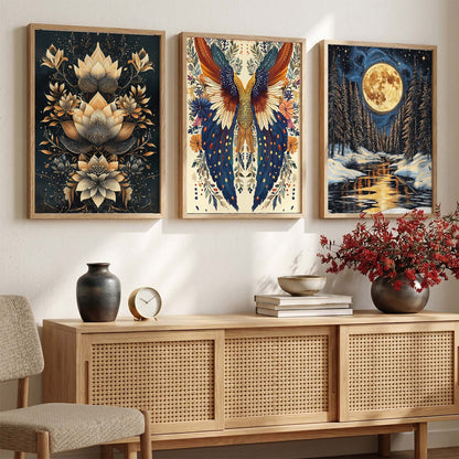 Traditional   Wall  Art Paintings for Living Room - Wall Poster With frames