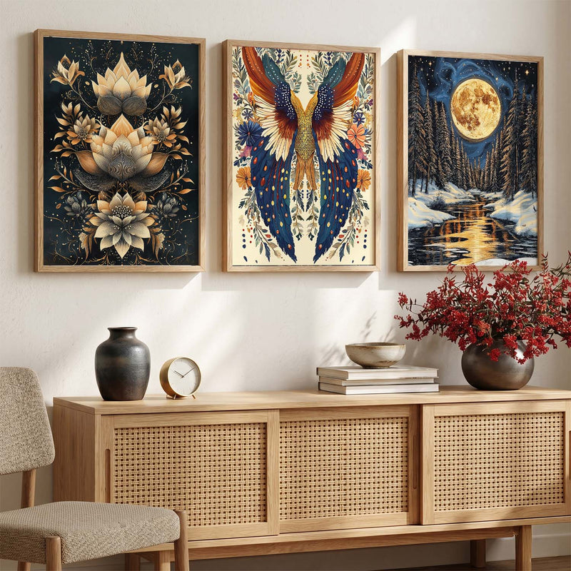 Traditional   Wall  Art Paintings for Living Room - Wall Poster With frames