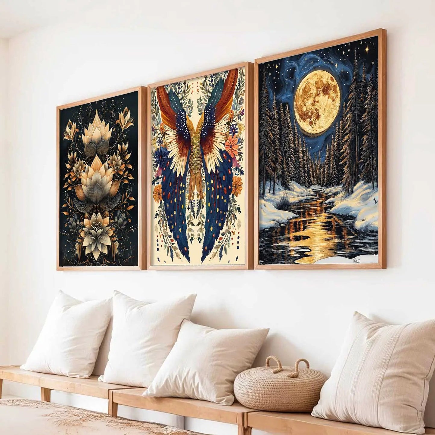 Traditional   Wall  Art Paintings for Living Room - Wall Poster With frames