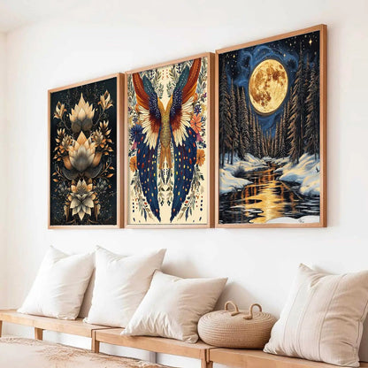 Traditional   Wall  Art Paintings for Living Room - Wall Poster With frames