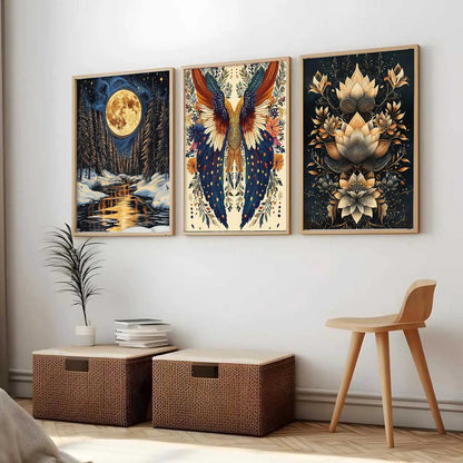 Traditional   Wall  Art Paintings for Living Room - Wall Poster With frames