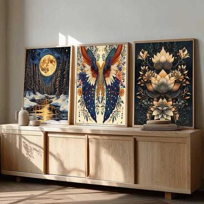 Traditional   Wall  Art Paintings for Living Room - Wall Poster With frames