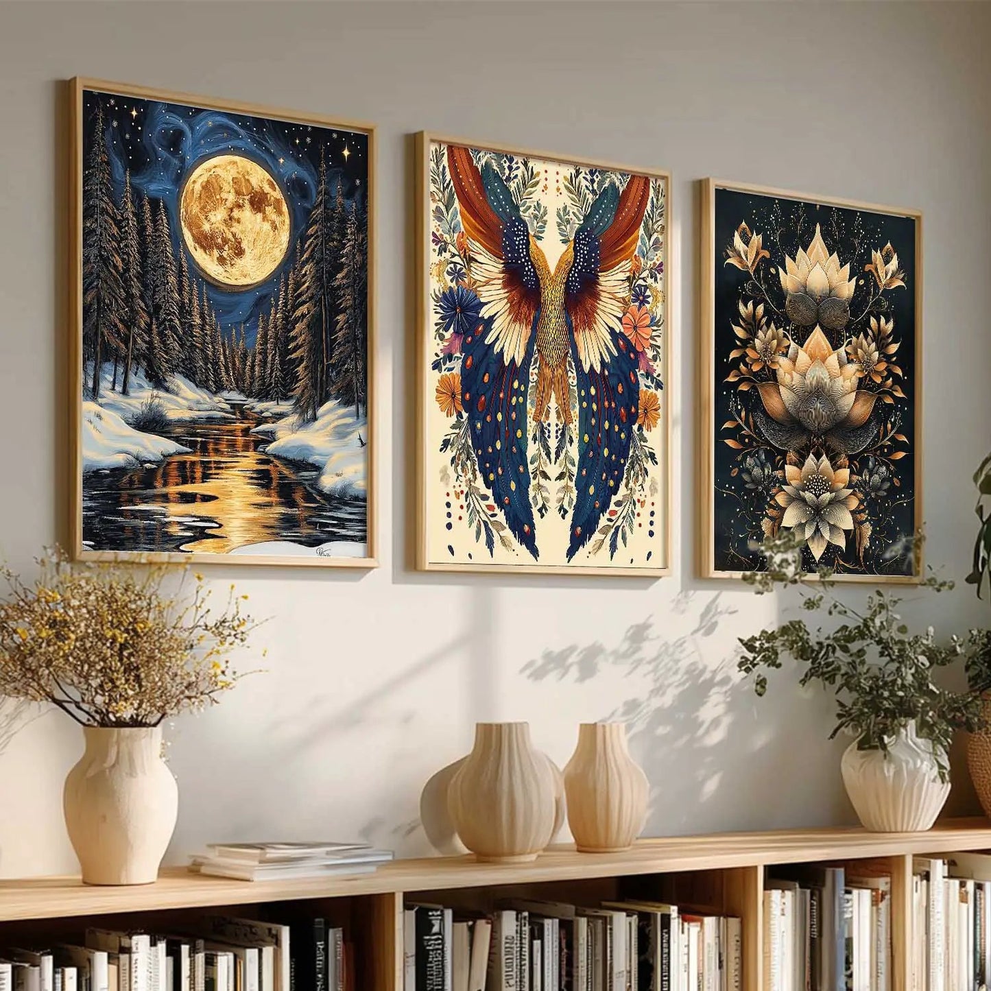 Traditional   Wall  Art Paintings for Living Room - Wall Poster With frames