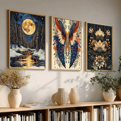 Traditional   Wall  Art Paintings for Living Room - Wall Poster With frames