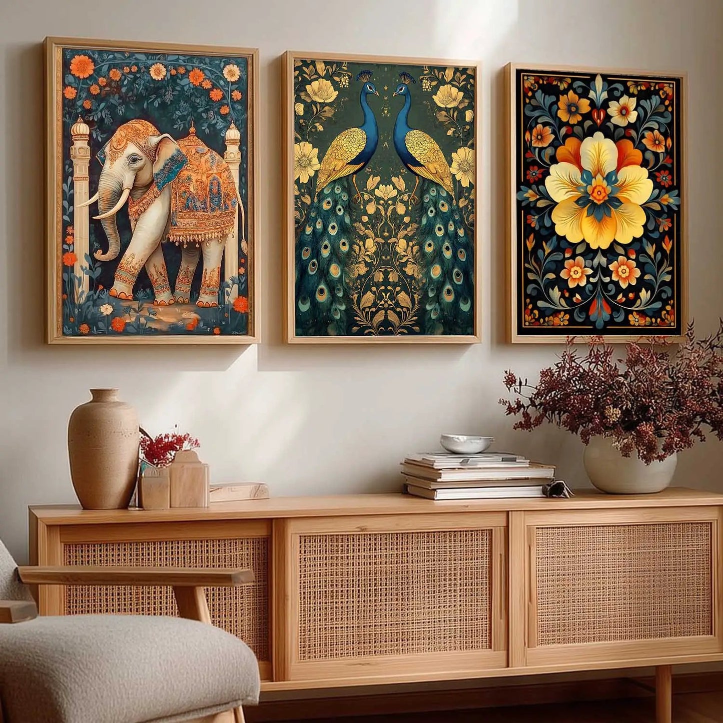 Traditional Wall  Art Paintings for Living Room - Wall Poster With frames