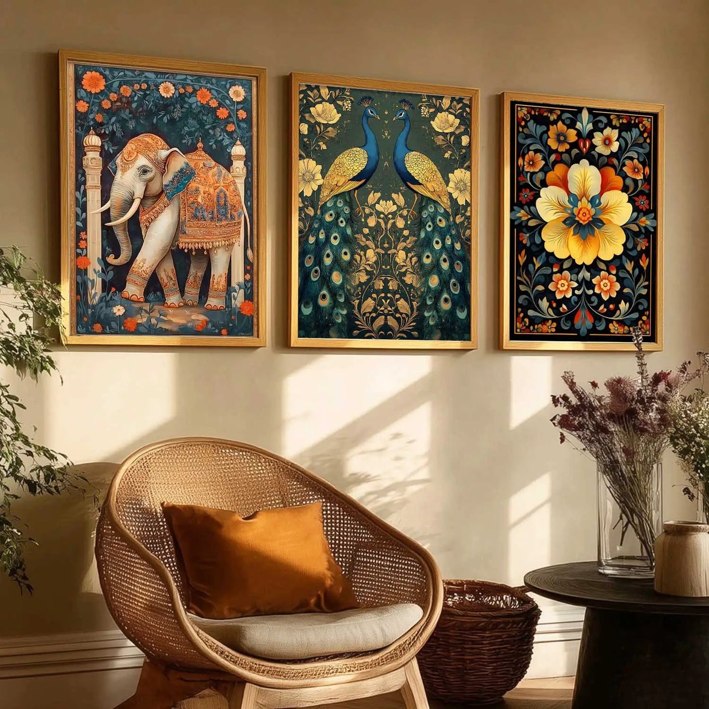 Traditional Wall  Art Paintings for Living Room - Wall Poster With frames