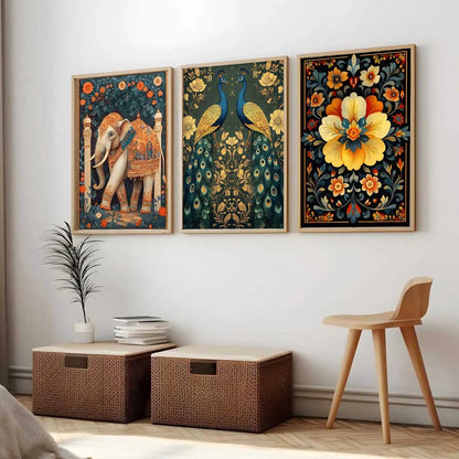 Traditional Wall  Art Paintings for Living Room - Wall Poster With frames