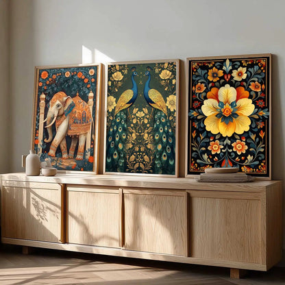 Traditional Wall  Art Paintings for Living Room - Wall Poster With frames