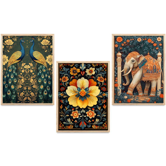 Madhubani    Wall  Art Paintings for Living Room - Wall Poster With frames