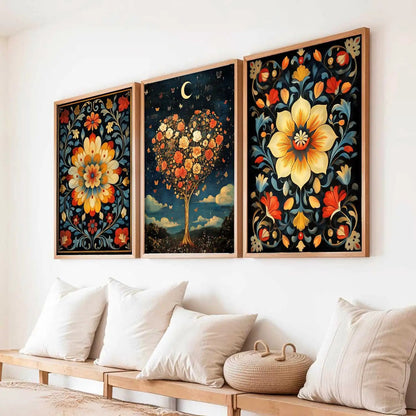 Traditional    Wall Art  Paintings for Living Room - Wall Poster With frames