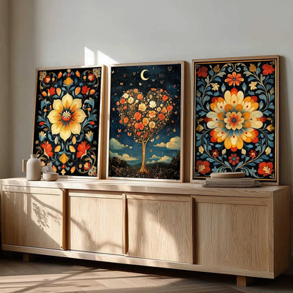 Traditional    Wall Art  Paintings for Living Room - Wall Poster With frames