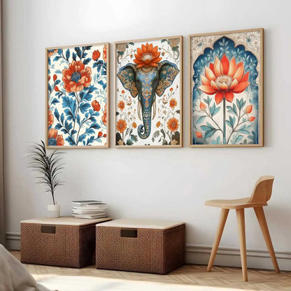 Traditional   Wall Art  Paintings for Living Room - Wall Poster With frames