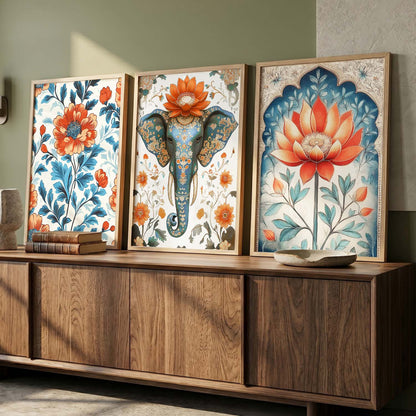 Traditional   Wall Art  Paintings for Living Room - Wall Poster With frames