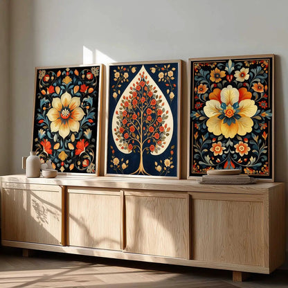 Traditional  Wall  Art Paintings for Living Room - Wall Poster With frames