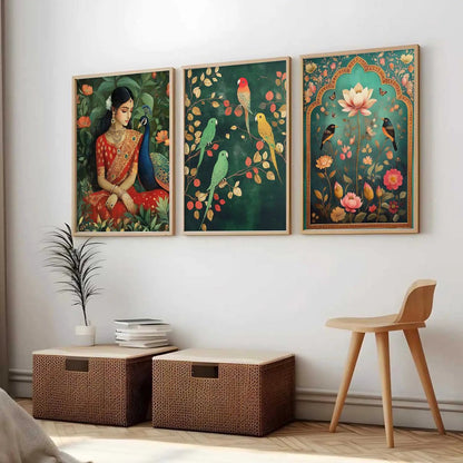 Traditional Wall Art  Paintings for Living Room - Wall Poster With frames