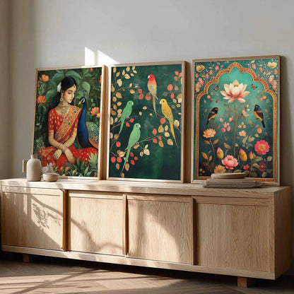 Traditional Wall Art  Paintings for Living Room - Wall Poster With frames