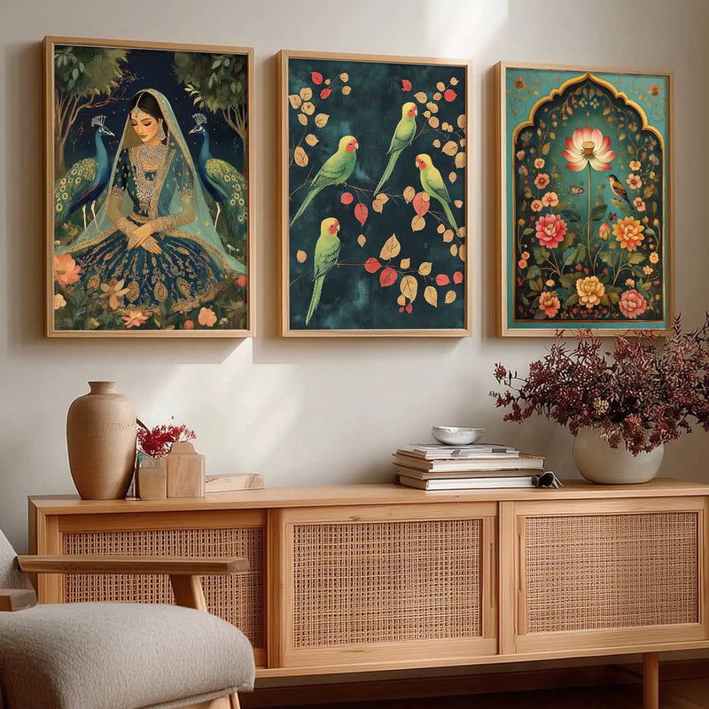 Traditional Wall  Art Paintings for Living Room - Wall Poster With frames