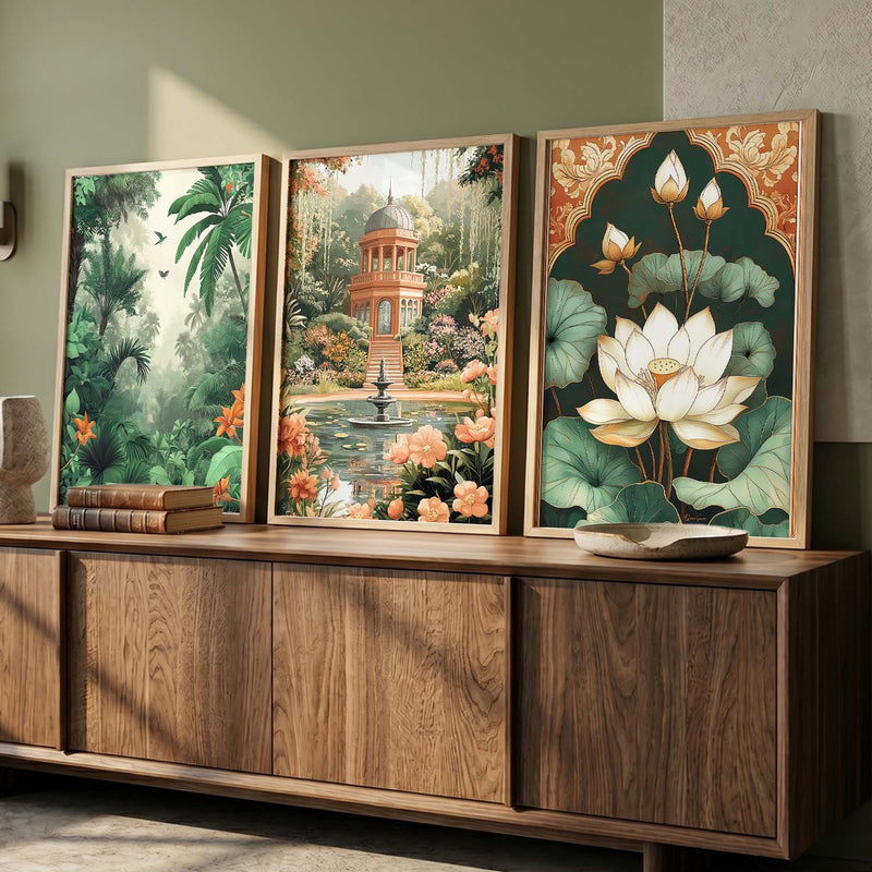 Traditional Wall  Art Paintings for Living Room - Wall Poster With frames