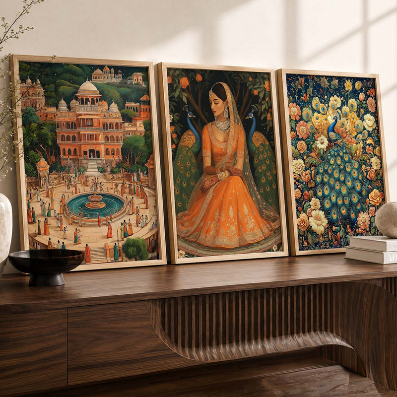 Traditional Wall Art  Paintings for Living Room - Wall Poster With frames