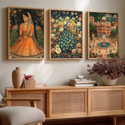 Traditional Wall Art  Paintings for Living Room - Wall Poster With frames