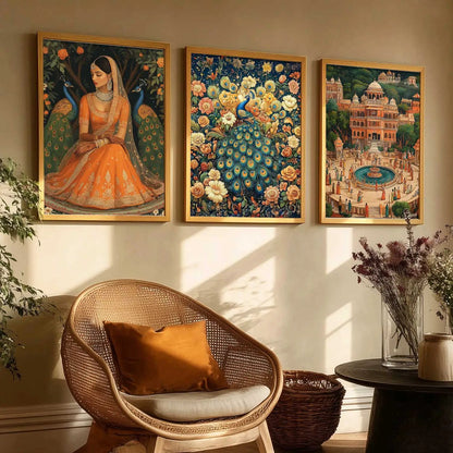Traditional Wall Art  Paintings for Living Room - Wall Poster With frames