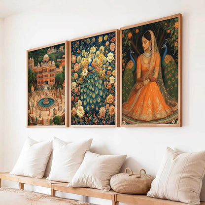 Traditional Wall Art  Paintings for Living Room - Wall Poster With frames