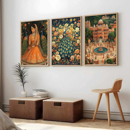 Traditional Wall Art  Paintings for Living Room - Wall Poster With frames