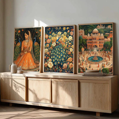 Traditional Wall Art  Paintings for Living Room - Wall Poster With frames