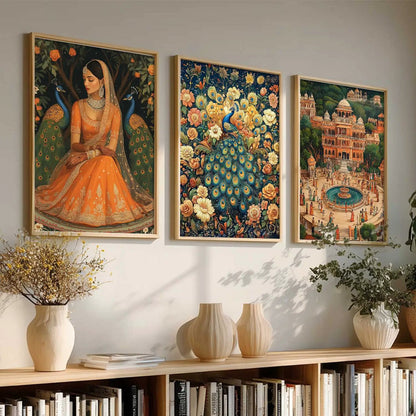 Traditional Wall Art  Paintings for Living Room - Wall Poster With frames