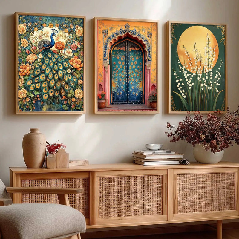 Traditional Wall  Art Paintings for Living Room - Wall Poster With frames
