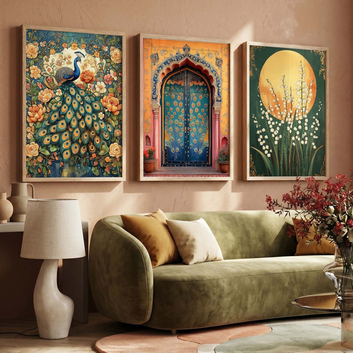 Traditional Wall  Art Paintings for Living Room - Wall Poster With frames