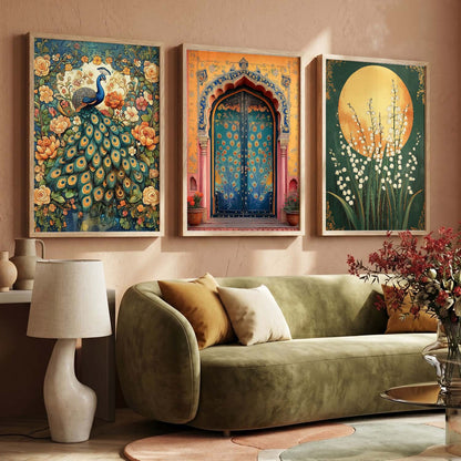 Traditional Wall  Art Paintings for Living Room - Wall Poster With frames