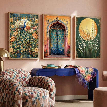 Traditional Wall  Art Paintings for Living Room - Wall Poster With frames