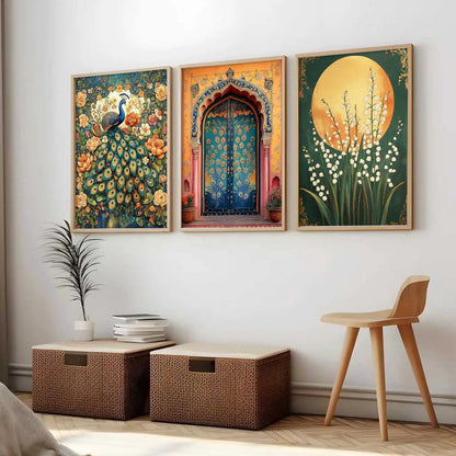 Traditional Wall  Art Paintings for Living Room - Wall Poster With frames