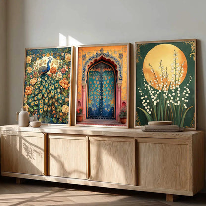 Traditional Wall  Art Paintings for Living Room - Wall Poster With frames