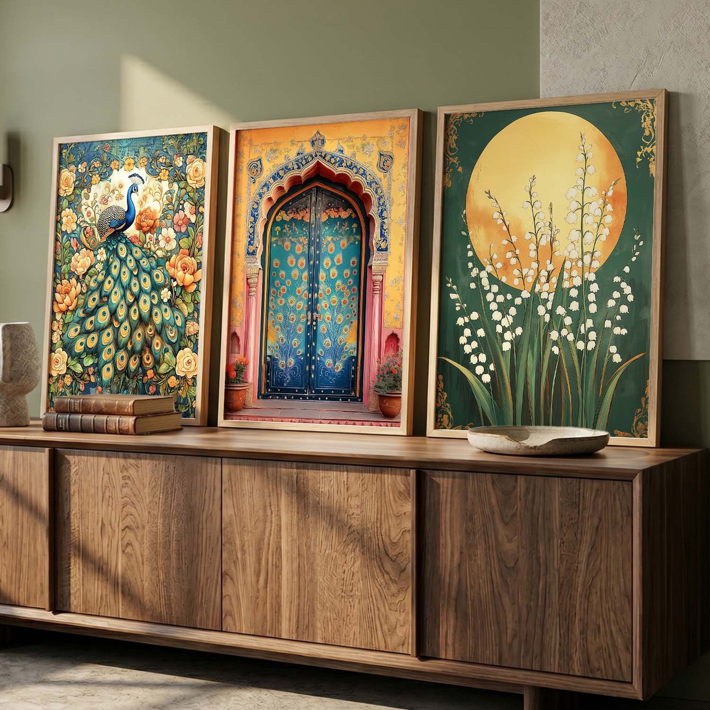 Traditional Wall  Art Paintings for Living Room - Wall Poster With frames