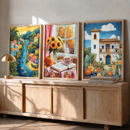 Modern Wall Art  Paintings for Living Room - Wall Poster With frames