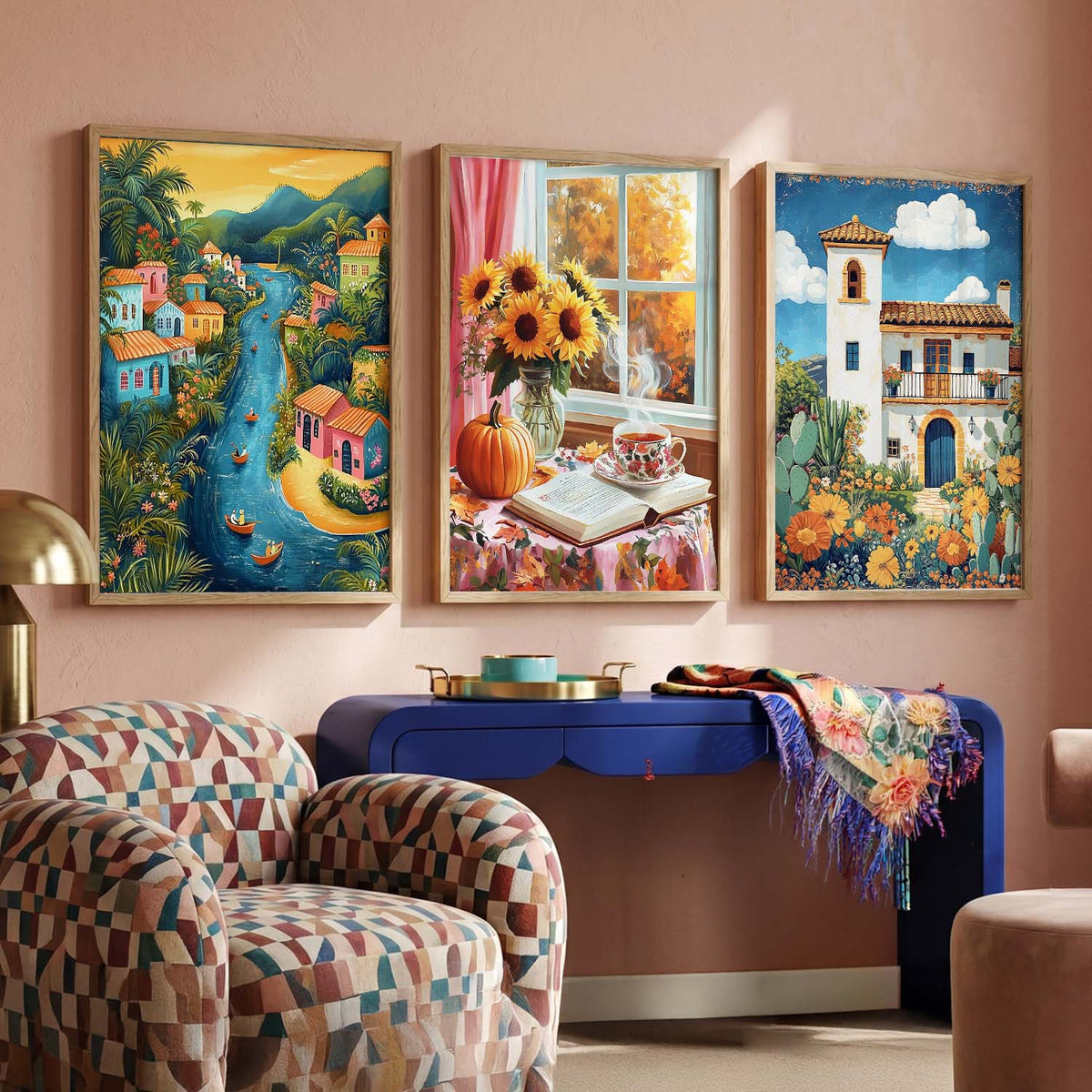 Modern Wall Art  Paintings for Living Room - Wall Poster With frames