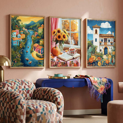 Modern Wall Art  Paintings for Living Room - Wall Poster With frames