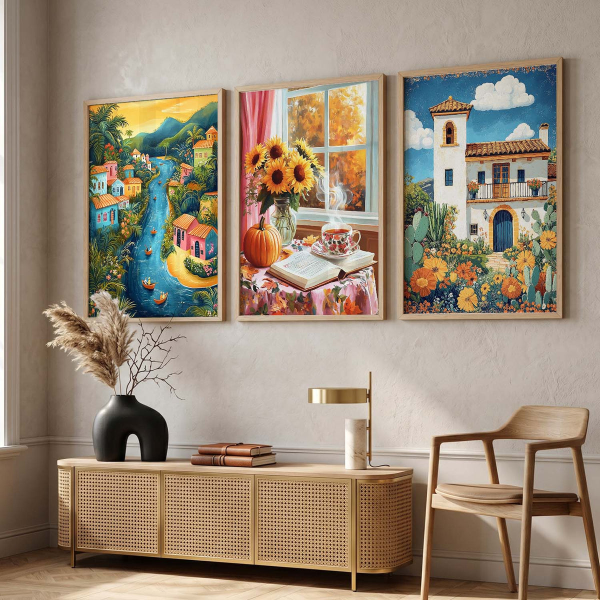 Modern Wall Art  Paintings for Living Room - Wall Poster With frames