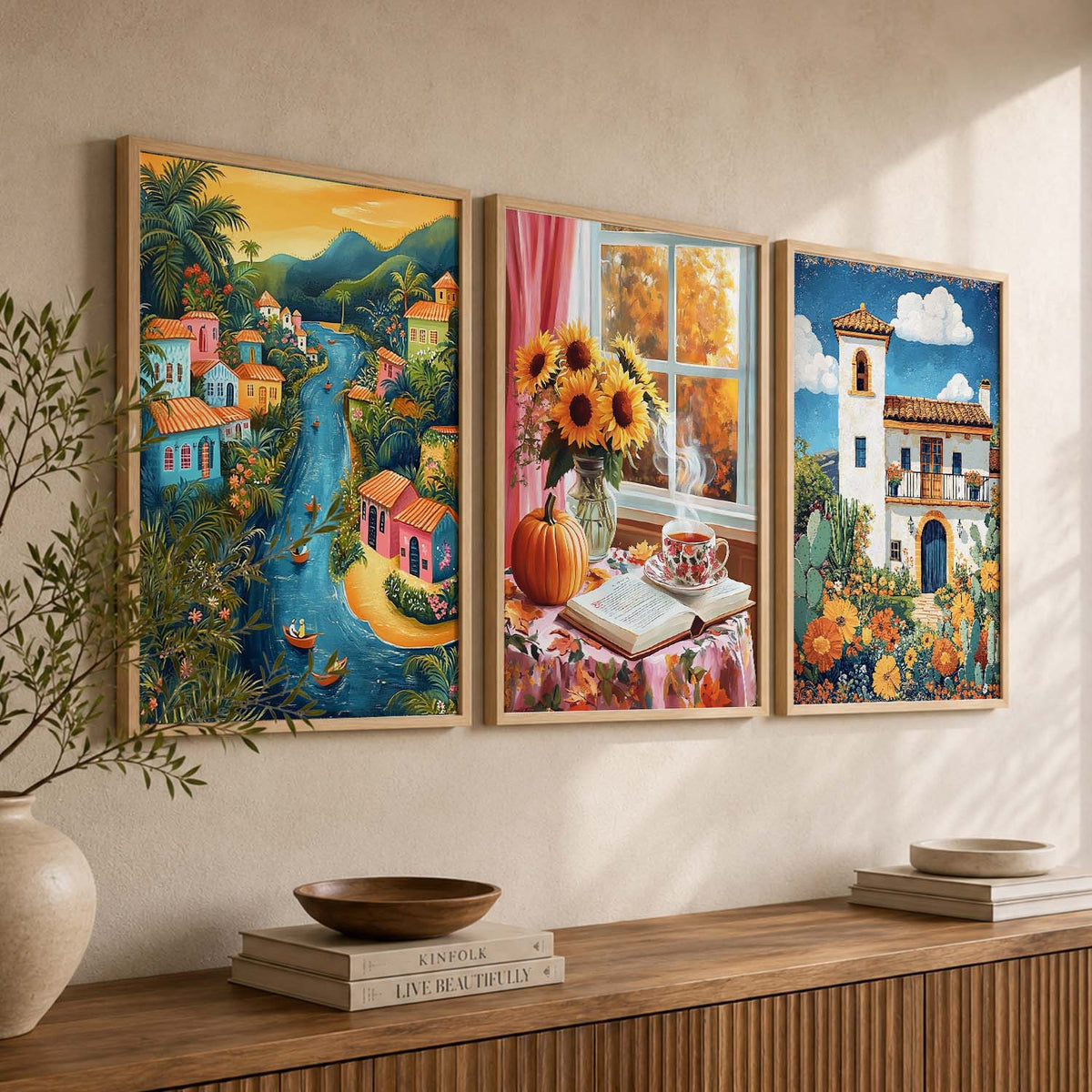 Modern Wall Art  Paintings for Living Room - Wall Poster With frames